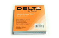 Блок для заметок MIX Axent Delta цветной 80*80*20 мм не проклеенный D8011