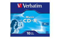 Диск CD Verbatim 700Mb 16x Jewel Case 10 Pack Music (43365)