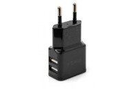 Зарядное устройство Vinga 2 Port USB Wall Charger 2.1A (VCPWCH2USB2ABK)