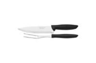 Набор ножей Tramontina Plenus 2 предмета (нож 178мм + вилка) Black (23498/010)