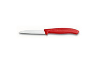 Кухонный нож Victorinox SwissClassic для овощей 8см, волнистое лезвие, красный (6.7431)