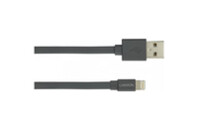 Дата кабель USB 2.0 AM to Lightning 1.0m MFI flat Dark gray CANYON (CNS-MFIC2DG)