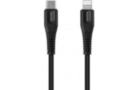 Дата кабель USB Type-C to Lightning 1.2m MFI Black CANYON (CNS-MFIC4B)