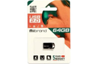 USB флеш накопитель Mibrand 64GB Hawk Black USB 2.0 (MI2.0/HA64M1B)