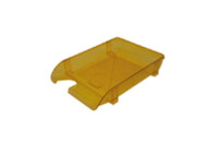 Лоток для бумаг Арника горизонтальный, пластиковый, лимонный (80506)