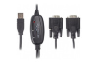 Переходник USB 2.0 to 2хCOM (9+25pin) 1.4m Viewcon (VE591)