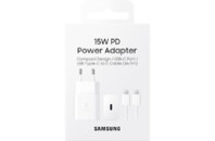 Зарядное устройство Samsung 15W Power Adapter (w C to C Cable) White (EP-T1510XWEGRU)