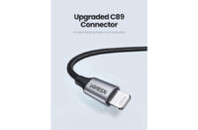 Дата кабель USB 2.0 AM to Lightning 2.0m US199 2.4A Black Ugreen (60158)