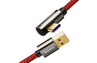 Дата кабель USB 3.1 AM to Type-C 1.0m CATCS 66W 90 Legend Series Elbow Red Baseus (CACS000409)
