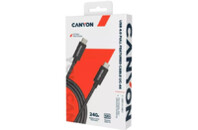 Дата кабель USB-C to USB-C 1.0m UC-44 5A 240W(ERP) E-MARK, black Canyon (CNS-USBC44B)