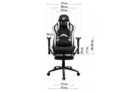 Кресло игровое GT Racer X-2534-F Black/White