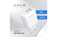 Зарядное устройство ACCLAB AL-TC220 (1xUSB, 1xType-C) (1283126556494)