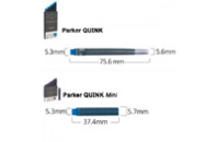 Чернила для перьевых ручек Parker Картриджи Quink / 5шт черный (11 410BK)