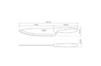 Кухонный нож Tramontina Plenus Light Grey Chef 203 мм (23426/138)