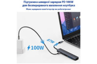Концентратор Dynamode 7-in-1 USB-C to HDTV 4K/30Hz, 2хUSB3.0, RJ45, USB-C PD 100W, SD/MicroSD (BYL-2303)