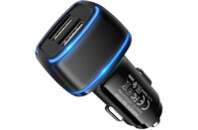 Зарядное устройство BOROFONE BZ14 Max dual port ambient light car charger USB-A Black (BZ14B)
