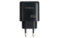 Зарядное устройство Vinga GaN 65W PD+QC 1C1A ports Wall Charger (VCPCHCA65B)