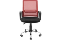 Офисное кресло Richman Джина Хром Пиастра Сетка черная+красная (ADD0003119)