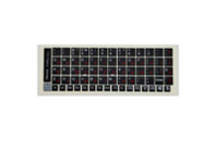 Наклейка на клавиатуру BestKey непрозрачная чорная, 68, красный (BK13RED/025)