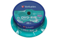 Диск DVD Verbatim 4.7Gb 4x CakeBox 25 шт silver (43639)