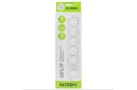 Сетевой фильтр питания PATRON 3m (SP-1053W), 5 розеток White (EXT-PN-SP-1053W)