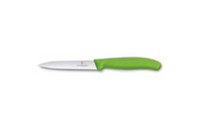 Кухонный нож Victorinox SwissClassic для нарезки 10 см, волнистое лезвие, зеленый (6.7736.L4)