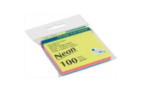 Бумага для заметок BUROMAX with adhesive layer 76х76мм, 100sheets, NEON colors mix (BM.2312-97)