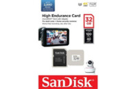 Карта памяти SANDISK 32GB microSDHC class 10 UHS-I U3 V30 High Endurance (SDSQQNR-032G-GN6IA)