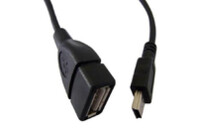 Дата кабель OTG USB 2.0 AF to Mini 5P 0.8m Atcom (12821)