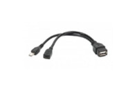 Дата кабель OTG USB 2.0 AF to Micro 5P M+F 0.15m Cablexpert (A-OTG-AFBM-04)