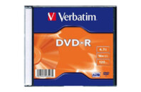 Диск DVD Verbatim 4.7Gb 16X SlimBox 1шт MatteSilv AZO (43547-1disk)