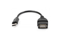 Дата кабель OTG USB 2.0 AF to Type-C Vinga (VCPDCOTGTCBK)