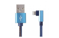 Дата кабель USB 2.0 AM to Lightning 1.0m corner Cablexpert (CC-USB2J-AMLML-1M-BL)
