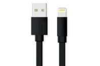 Дата кабель USB 2.0 AM to Lightning 1.0m Premium black REAL-EL (EL123500034)