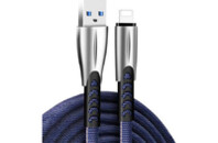 Дата кабель USB 2.0 AM to Lightning 1.0m zinc alloy blue ColorWay (CW-CBUL010-BL)