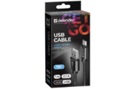 Дата кабель USB 2.0 AM to Micro 5P 1.0m USB08-03T PRO black Defender (87802)