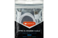 Дата кабель USB 2.0 AM to Micro 5P 1.0m White CANYON (CNE-USBM1W)