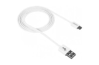 Дата кабель USB 2.0 AM to Micro 5P 1.0m White CANYON (CNE-USBM1W)