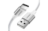 Дата кабель USB 2.0 AM to Type-C 1.0m US288 Aluminum Braid White UGREEN (60131)