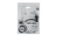Дата кабель USB 2.0 AM/AF 0.75m Cablexpert (CC-USB2-AMAF-75CM/300-BK)