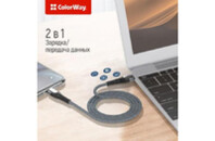 Дата кабель USB Type-C to Lightning 1.0m ColorWay (CW-CBPDCL033-GR)