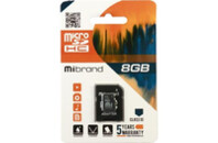 Карта памяти Mibrand 8GB microSDHC class 10 (MICDHC10/8GB-A)