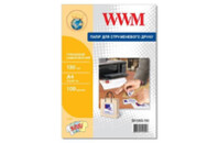 Бумага WWM A4, Glossy, 130г, самоклейка, 100с (SA130G.100)