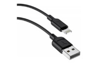 Дата кабель USB 2.0 AM to Lightning 1.0m Fast T-L829 Black T-Phox (T-L829 Black)