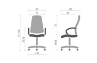Офисное кресло Аклас Анхель PL TILT чёрно-синий (20996)