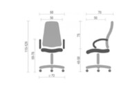Офисное кресло Аклас Валенсия Soft EX MB Коричневое (07826)