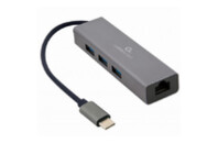 Переходник Cablexpert Type-С to Gigabit Ethernet, 3 Ports USB 3.1 Gen1 (5 Gbps) (A-CMU3-LAN-01)