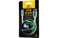 Дата кабель USB 2.0 AM to Lightning 1.0m 2A Cablexpert (CC-USB-8PLED-1M)