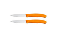 Набор ножей Victorinox SwissClassic, 8см, 2шт. в блистере, оранжевые (6.7606.L119B)