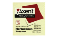 Бумага для заметок Axent with adhesive layer 75x75мм, 100sheets., pastel yellow (2314-01-А)